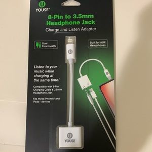 8pin to 3mm adapter for iPhone.